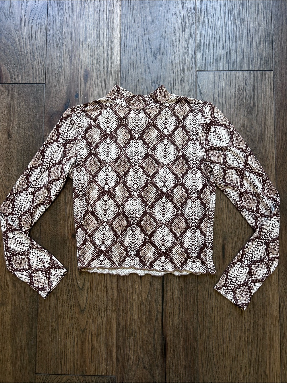 Olivia Rae Brown & Cream Snake Printed Top